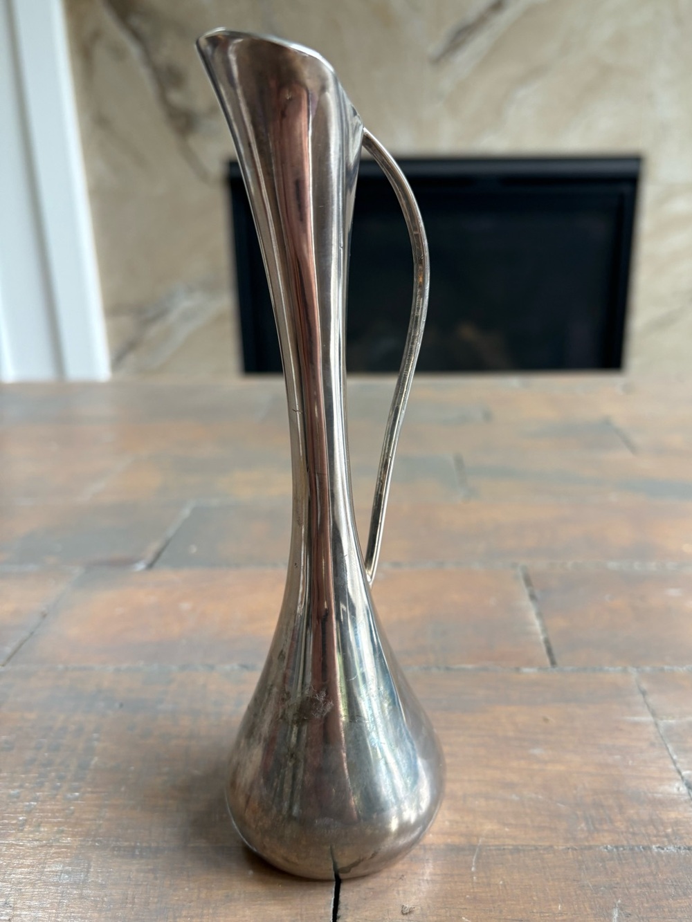 Vintage Elegant Silver-played Tall Bud Vase Pitcher